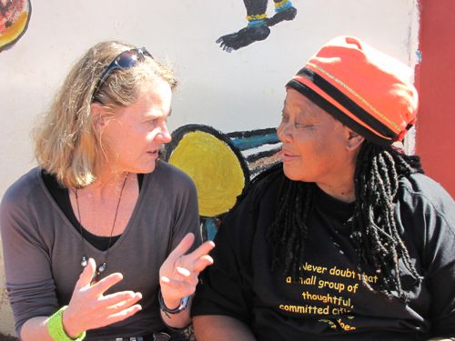 Traditional healer and midwife Virginia Rathele and Voices for Biodiversity Founder Tara Waters Lumpkin share stories